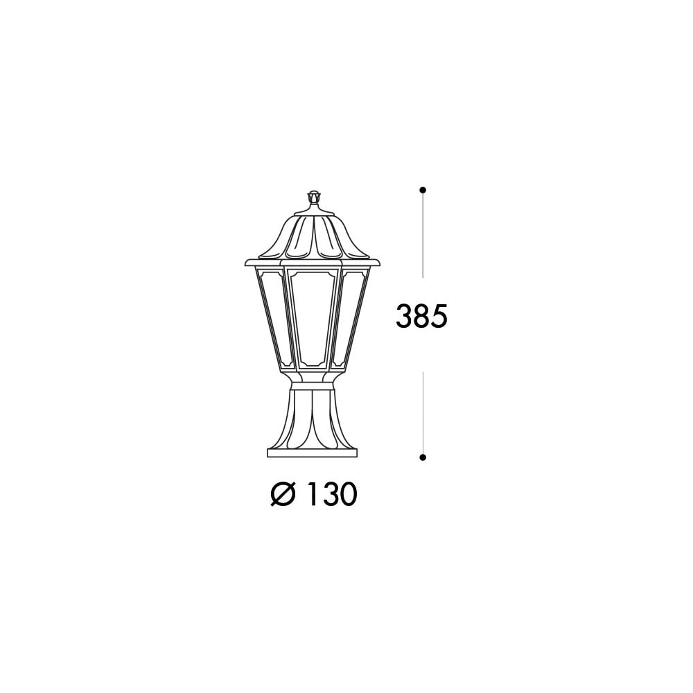 Anna Mikrolot E27 Pedestal Lantern Bk