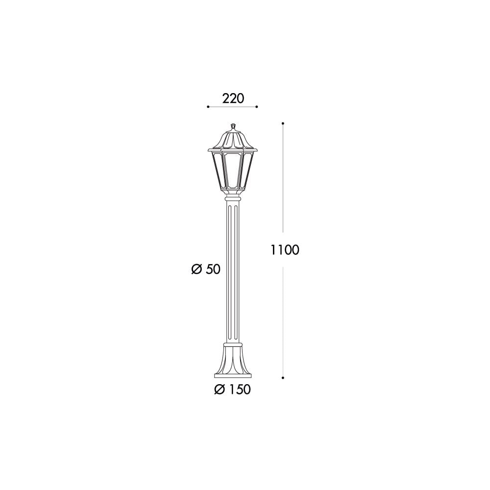 Anna Mizar 6W LED Post Lantern White