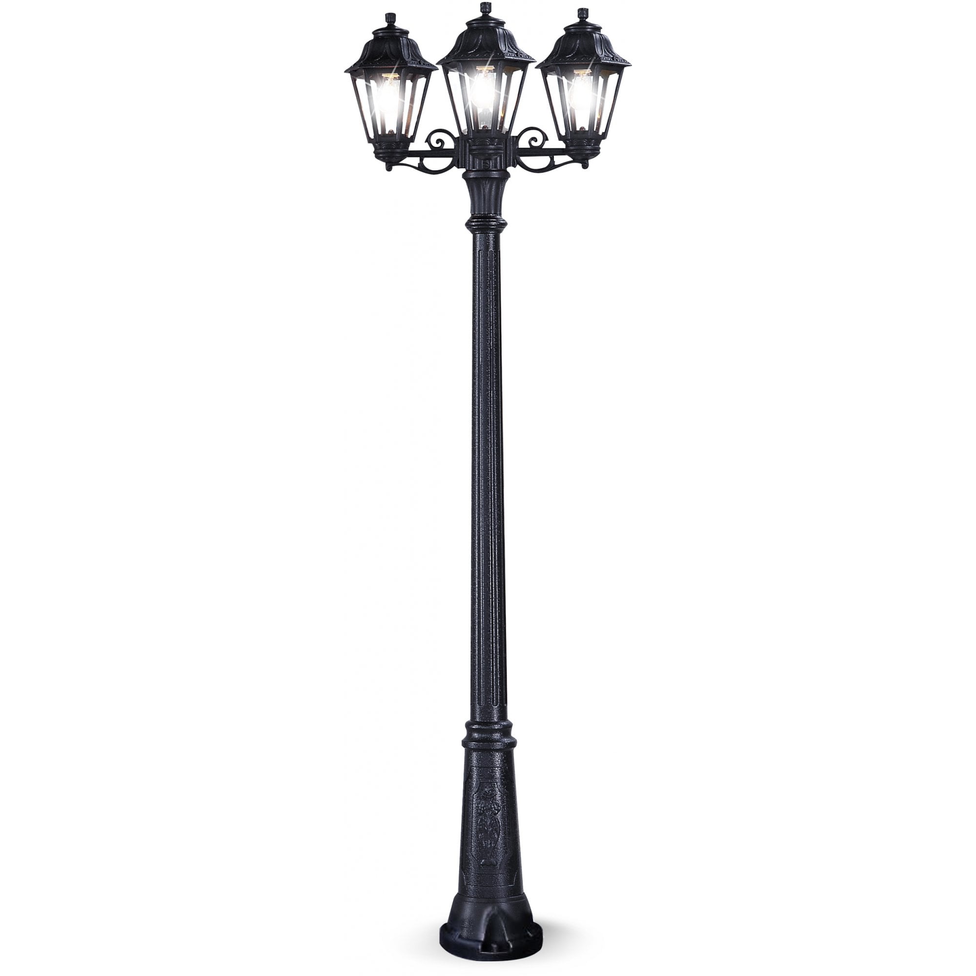 Anna Gigi-Bisso 3x6W LED Triple Head Post Black