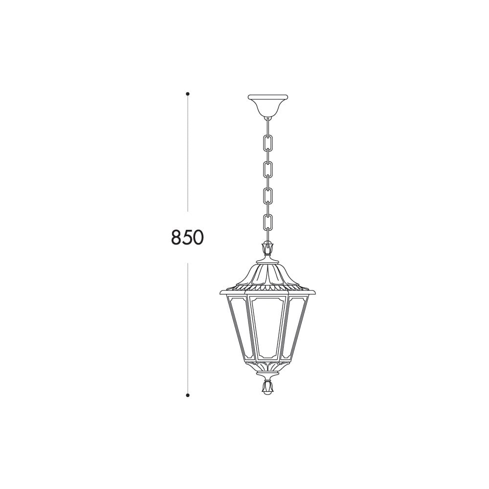 Rut Sichem E27 Chain Lantern Bk