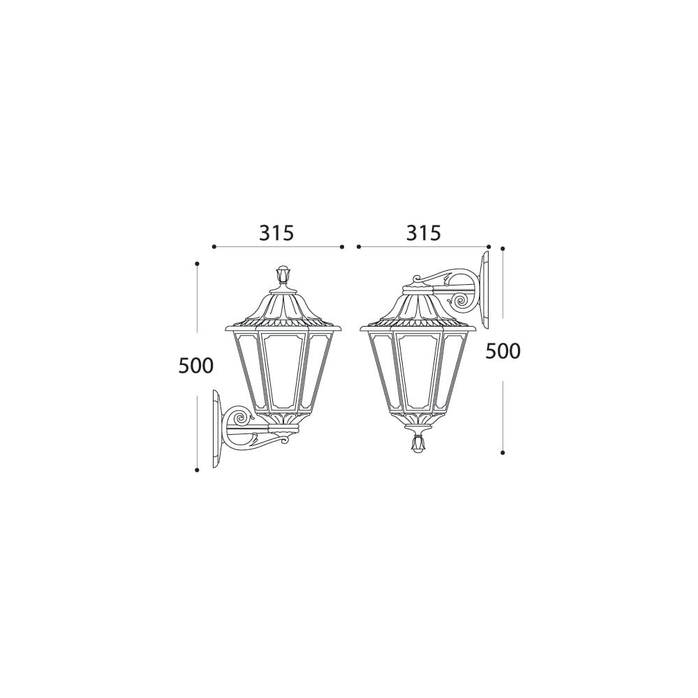 Rut Bisso 6W LED Wall Lantern Black