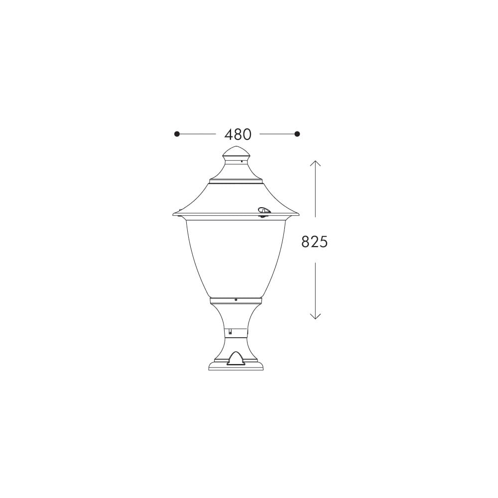 Gino 400 New Lot E27 Pedestal Lantern