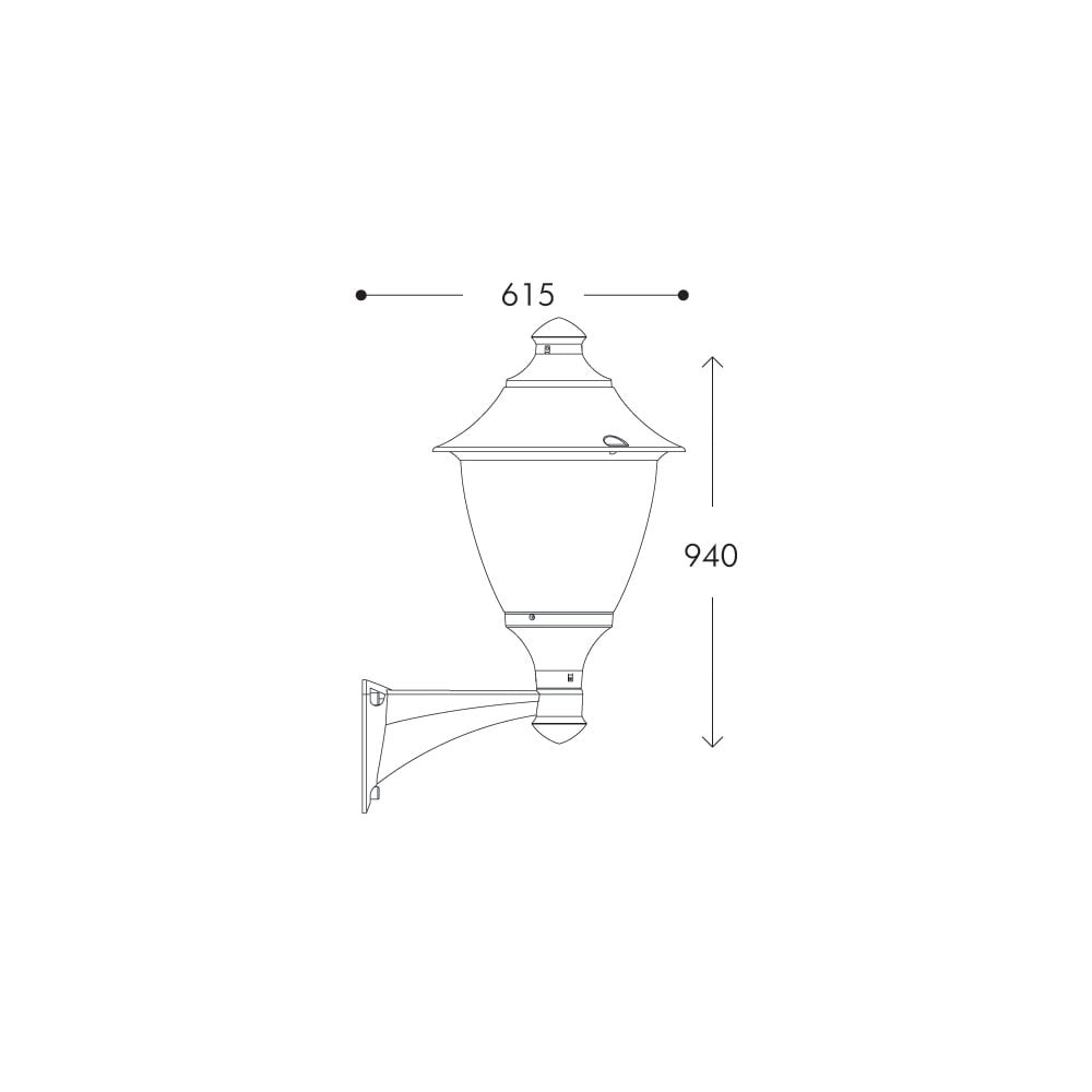 Gino 400 MidiPilar E27 Wall Lantern