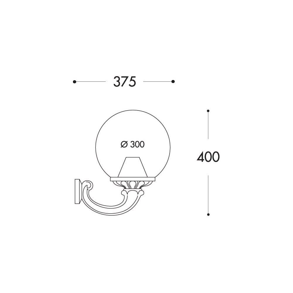 Globe 300 Ofir E27 Clear Wall Bk