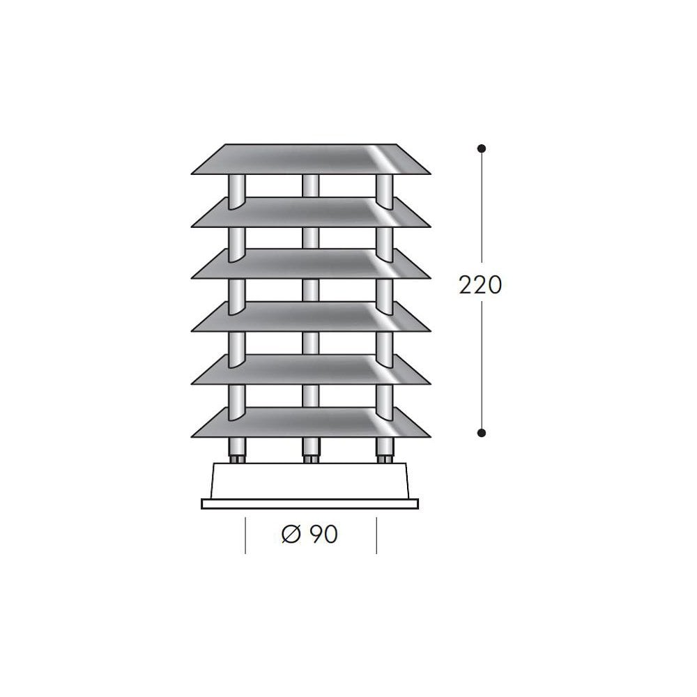 Closed Aluminium Louvred Breaklight