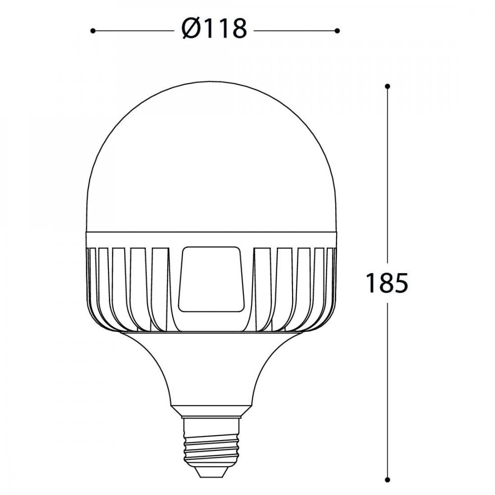 50W E27 LED High Power Lamp 3000K 5000lm