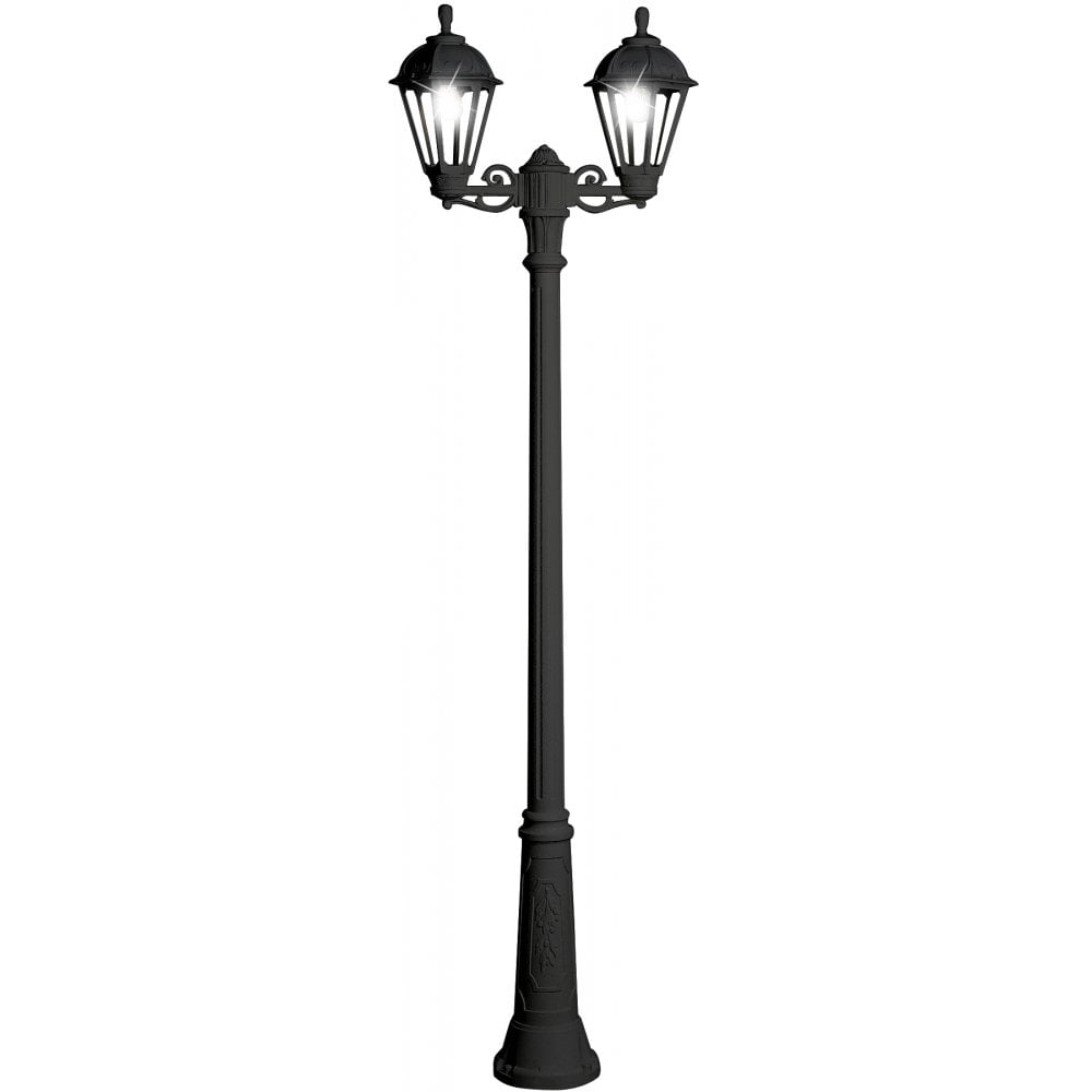 Salem Ricu-Bisso 2x6W LED Twin Head Post Black