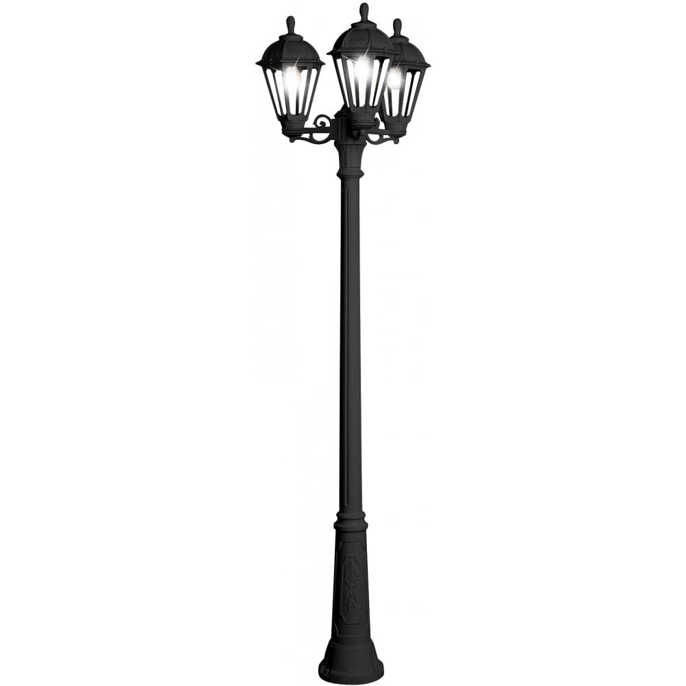 Salem Ricu-Bisso 3x6W LED Triple Head Post Black