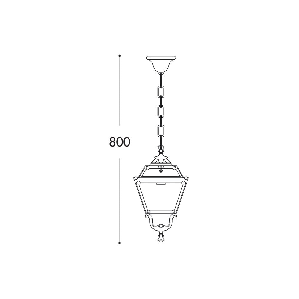 Golia Sichem E27 Chain Lantern Bk