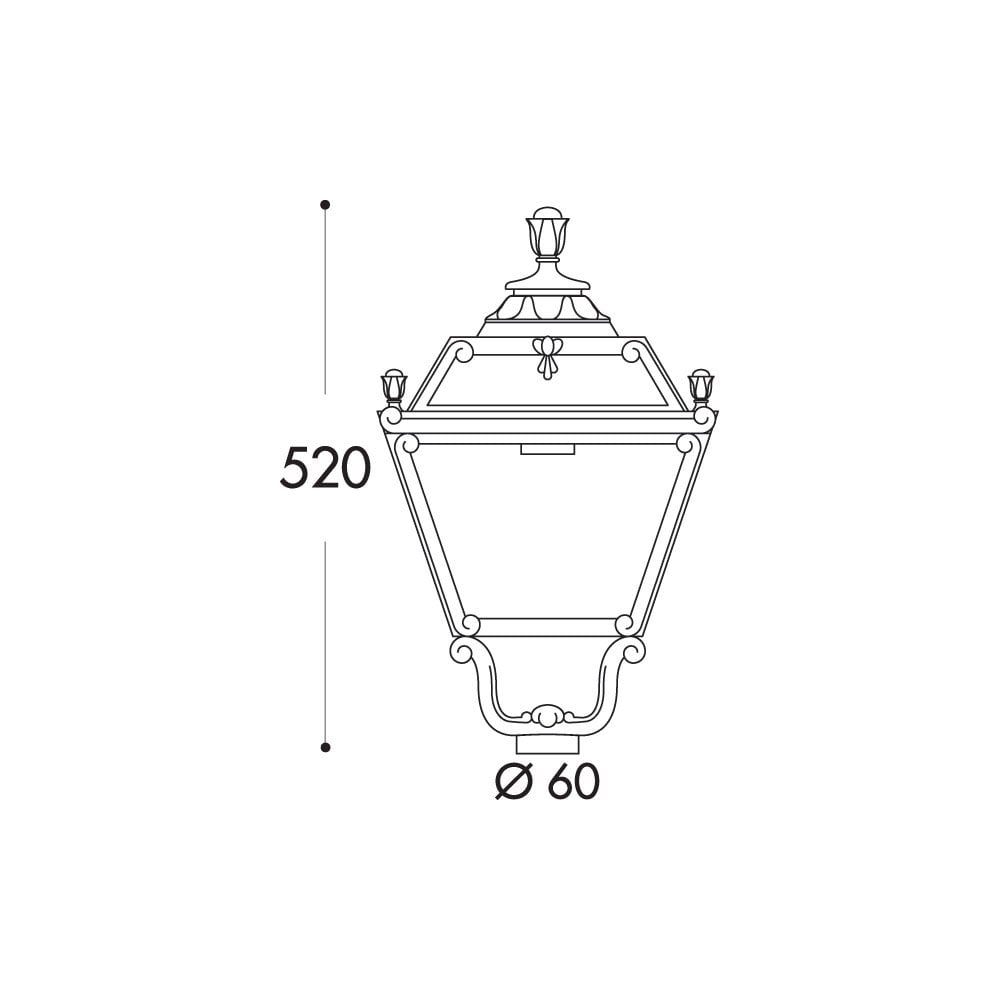 Tobia E27 IP55 Lantern Bk