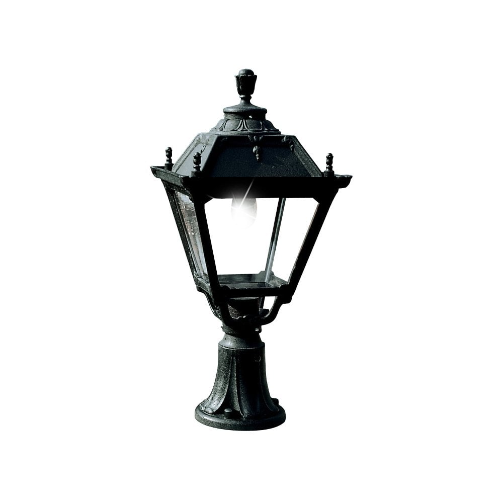 Tobia Lot E27 Pedestal Lantern Bk