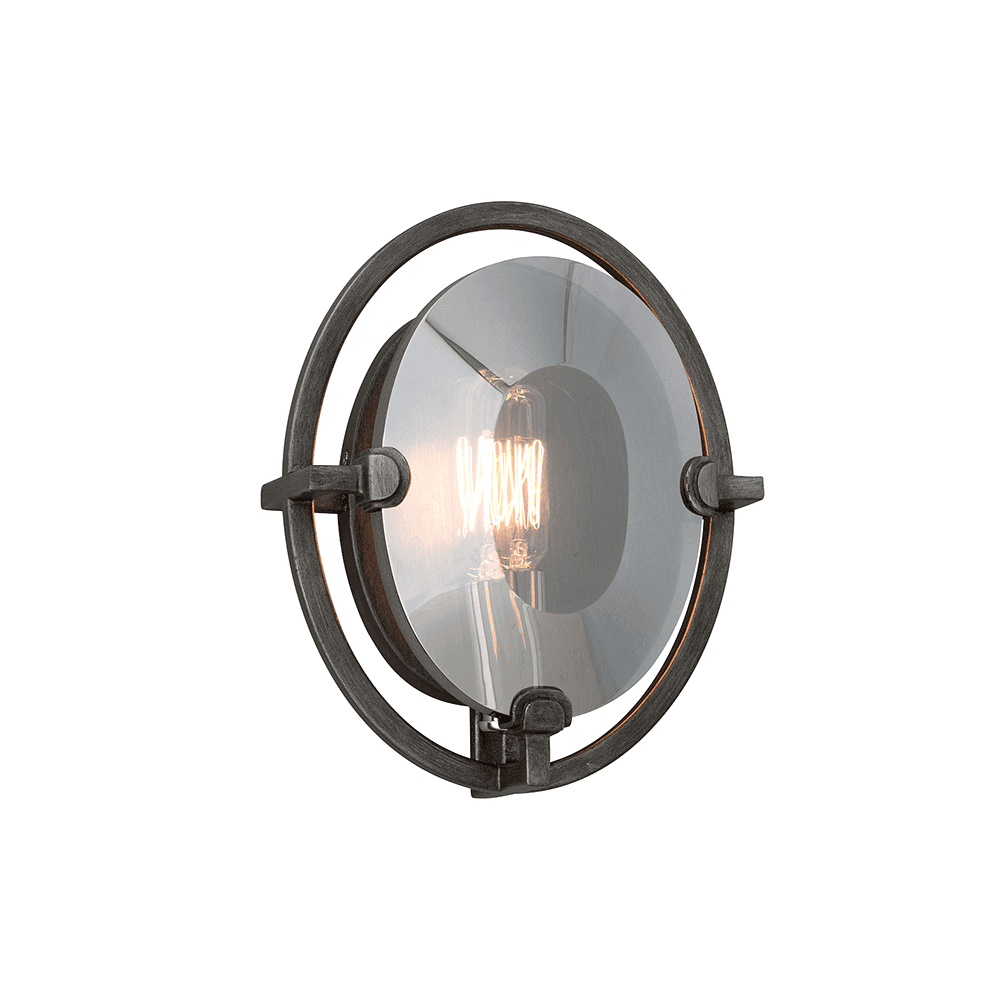 Crystal Prism Graphite Wall Sconce 18cm