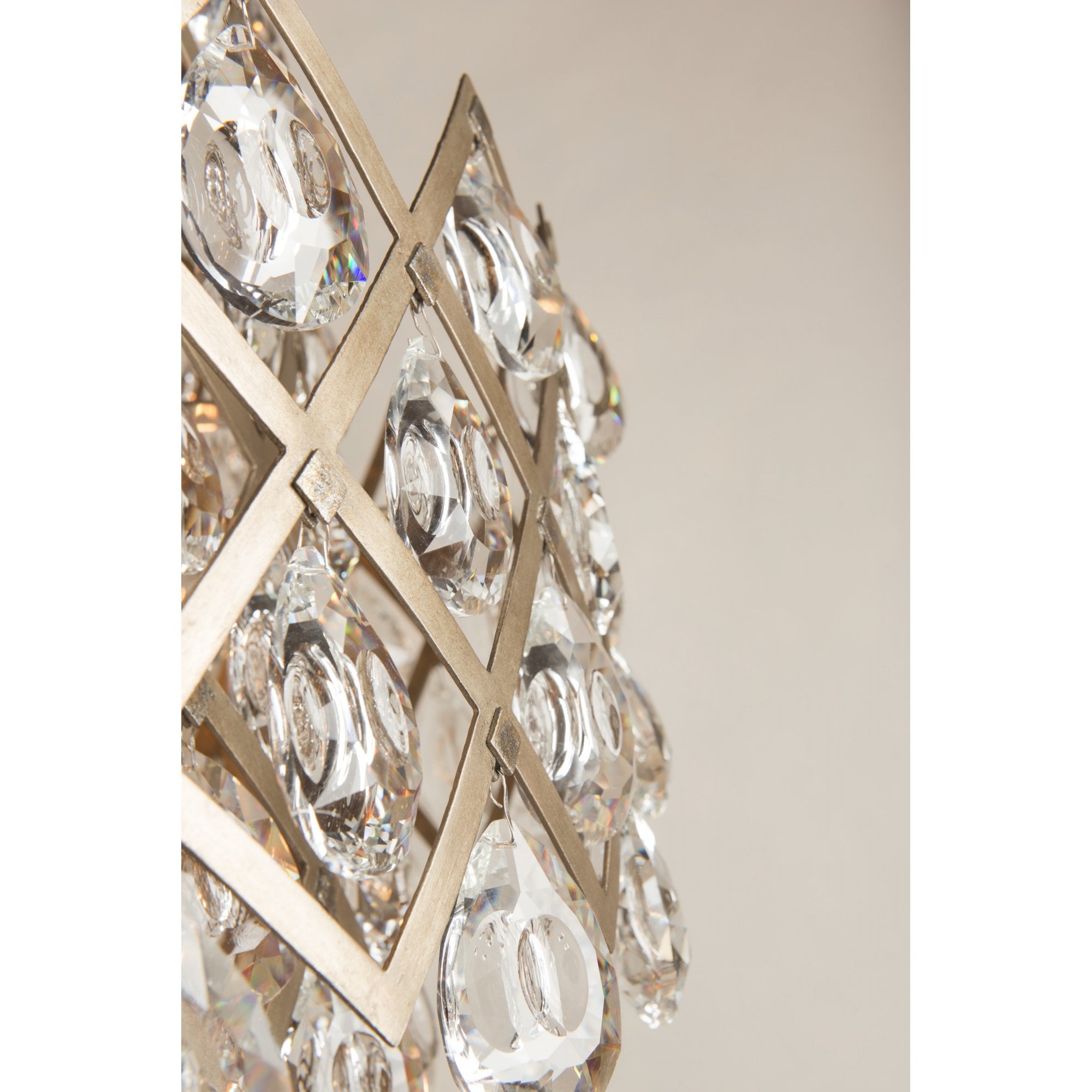 Tiara Dazzling Crystal Droplet Vienna Bronze Metal Dimmable Wall Sconce