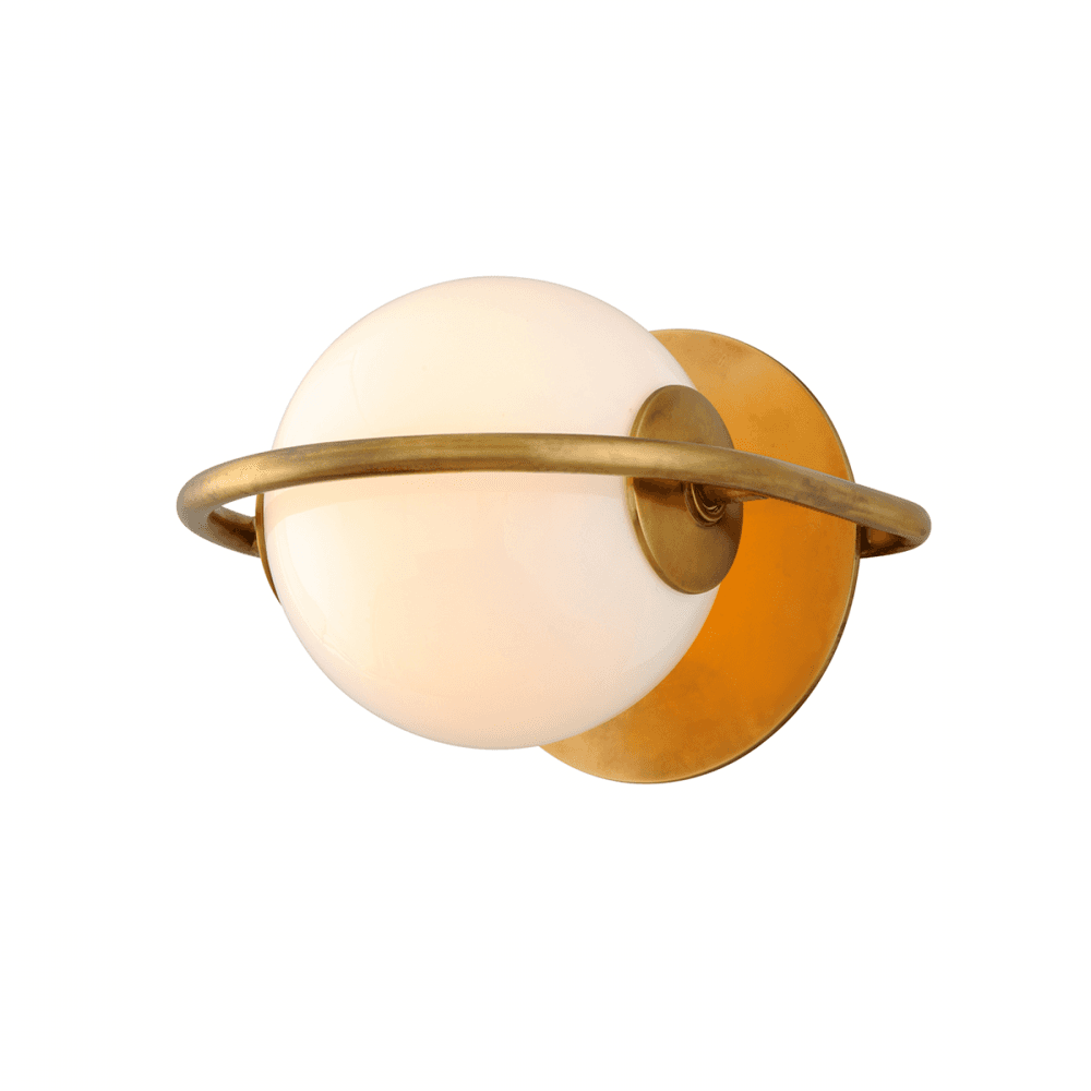 Everley Elegant Pearl Simple Brass Holder Wall Sconce