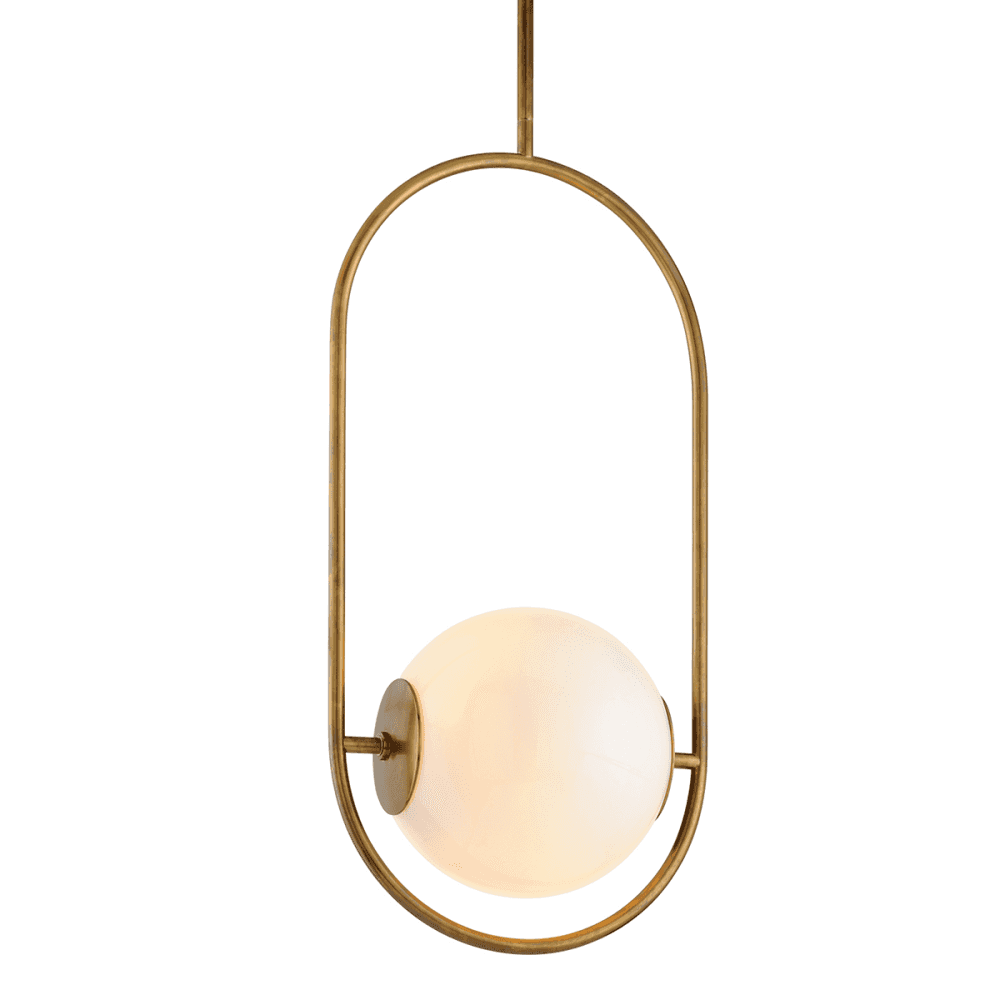 Everley Spaced Brass Pearl Charm Pendant Light
