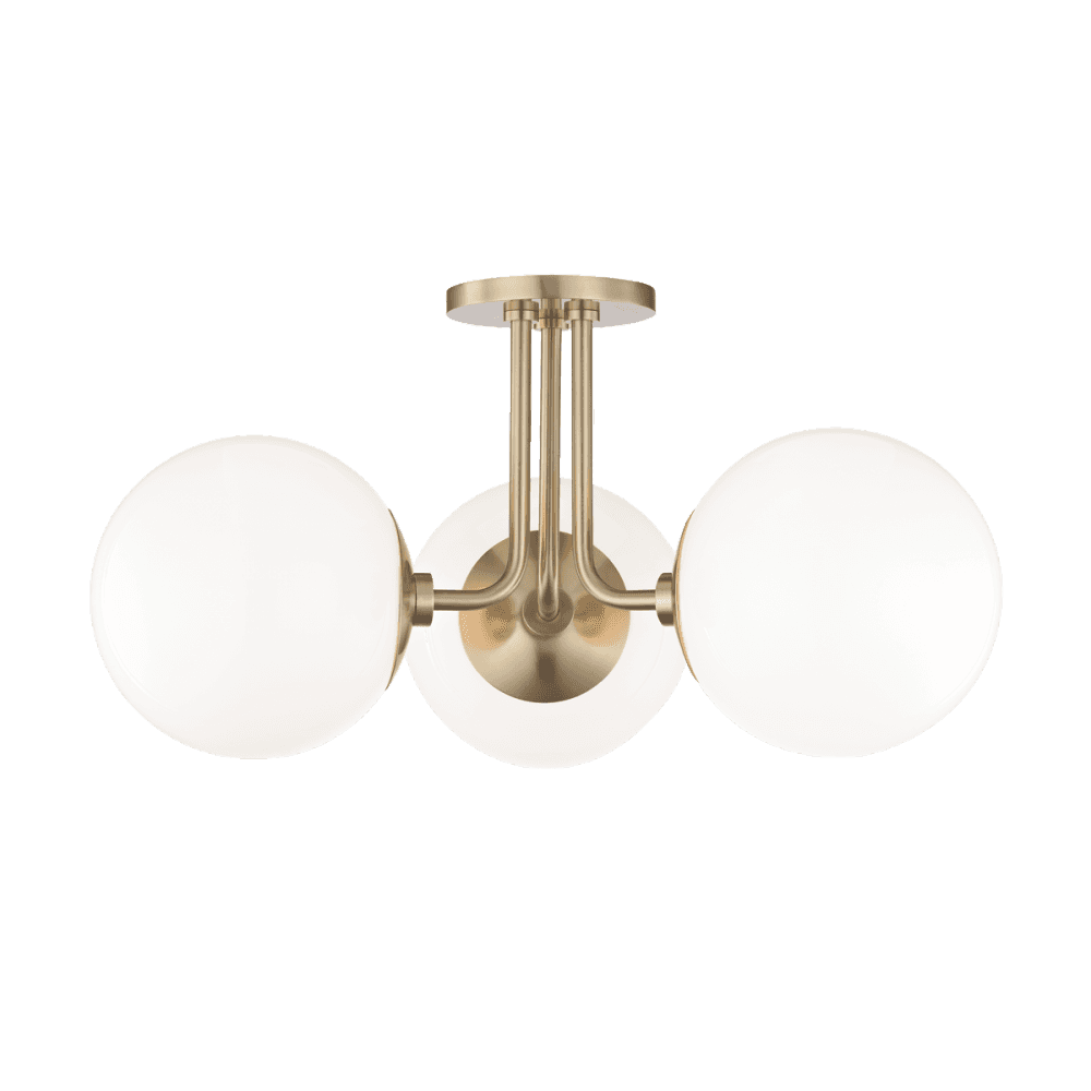 Stella Vinatge Aged Brass, Semi Flush