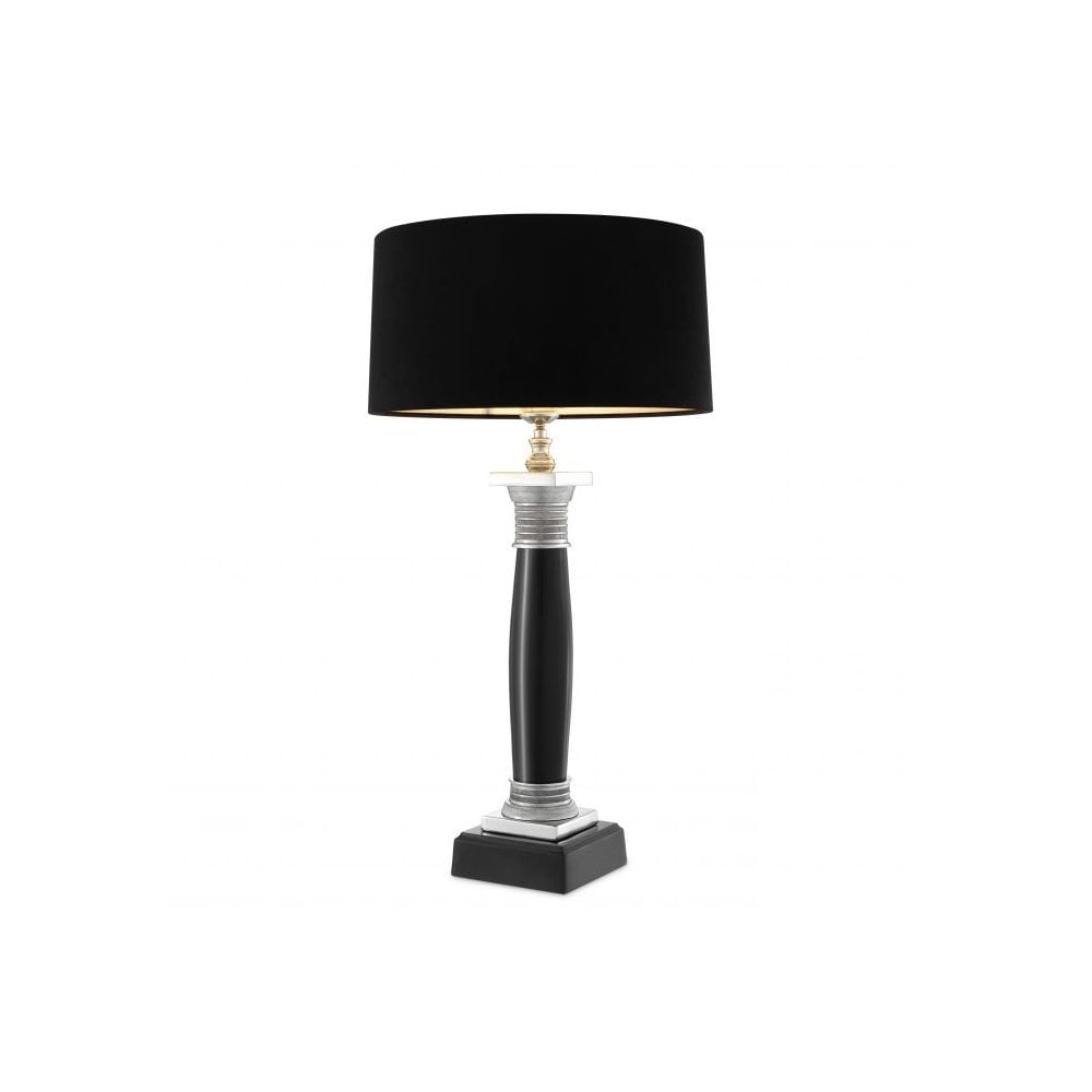 Table Lamp Napoleon, Black Finish, Nickel Finish