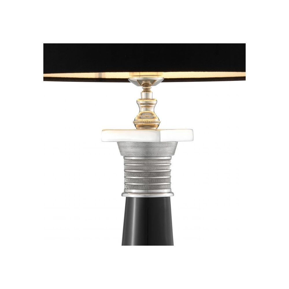 Table Lamp Napoleon, Black Finish, Nickel Finish