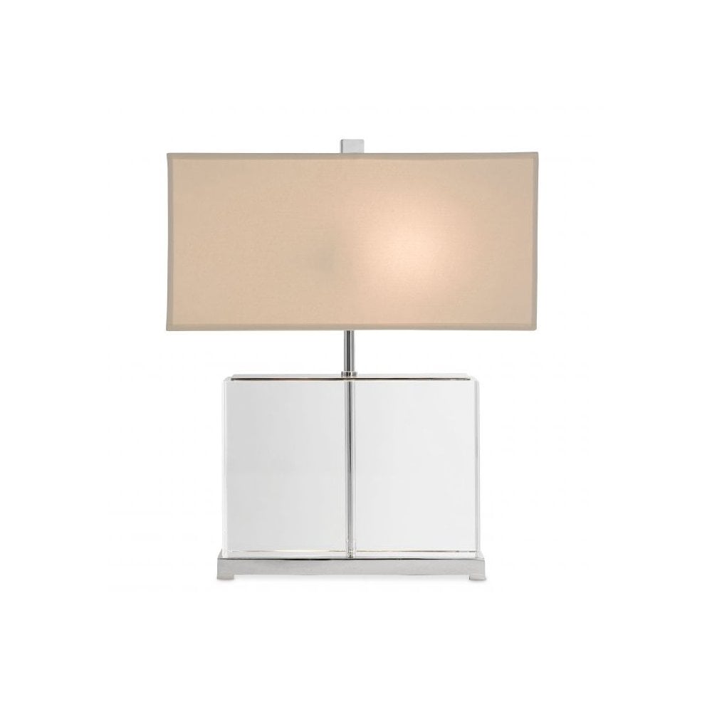 Table Lamp Warwick, Crystal Glass, Nickel Finish