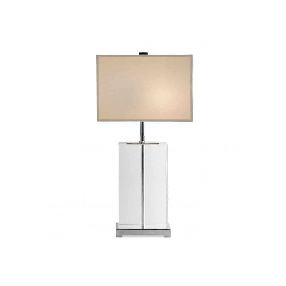 Table Lamp Bridgefield, Crystal Glass, Nickel Finish