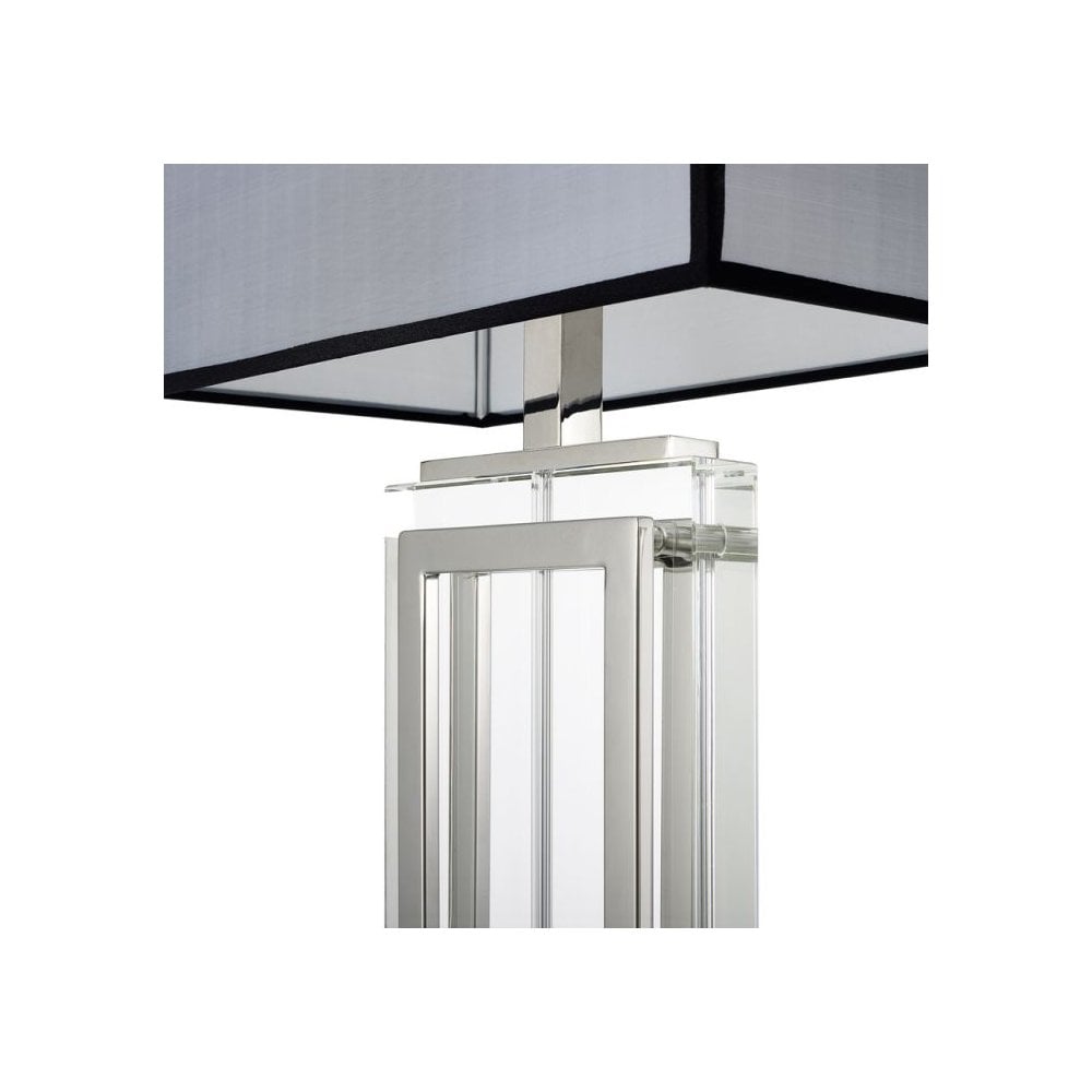 Table Lamp Arlington, Crystal Glass, Nickel Finish