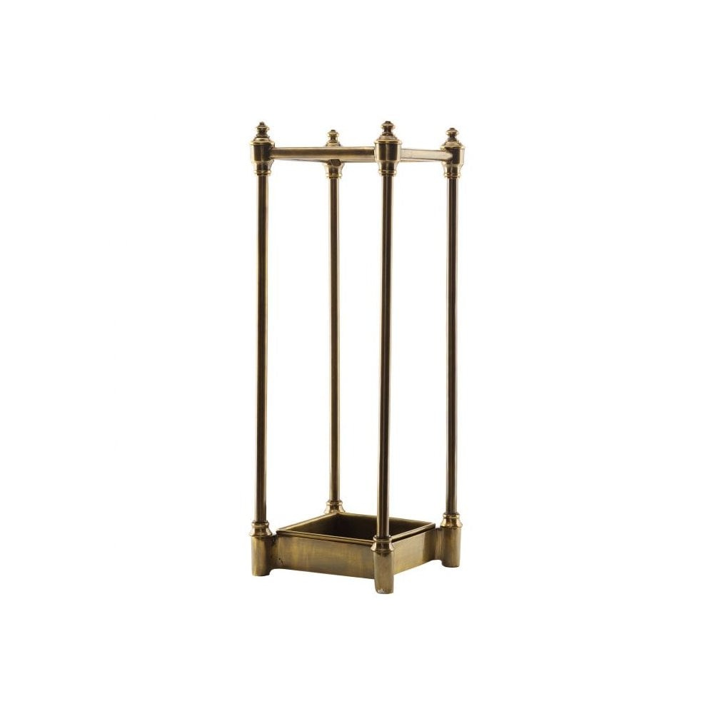 Umbrella Stand Armadale, Antique Brass Finish, Including Drip Tray