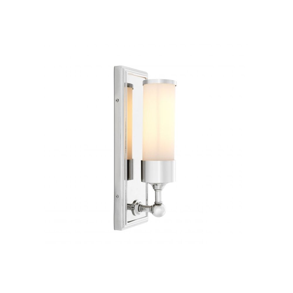 Wall Lamp Valentine, Nickel Finish, Frosted Glass