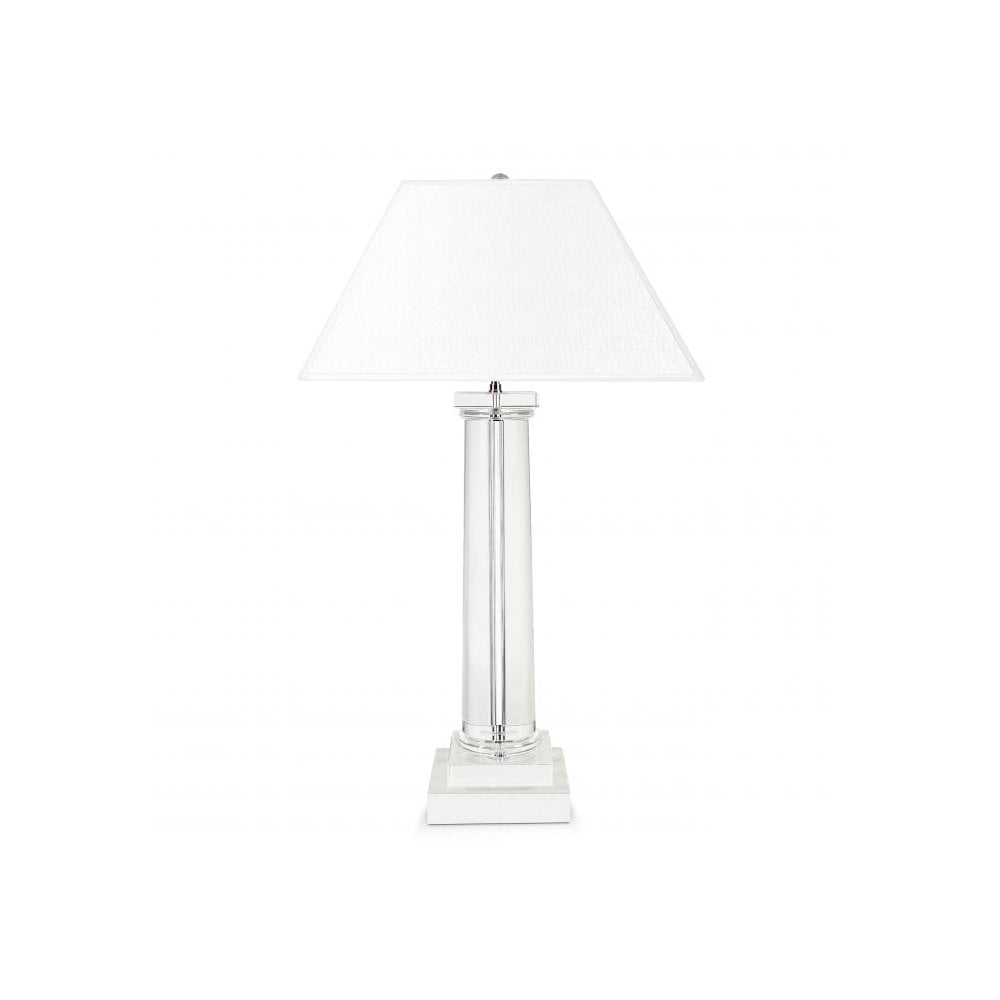 Table Lamp Kensington, Crystal Glass, Nickel Finish