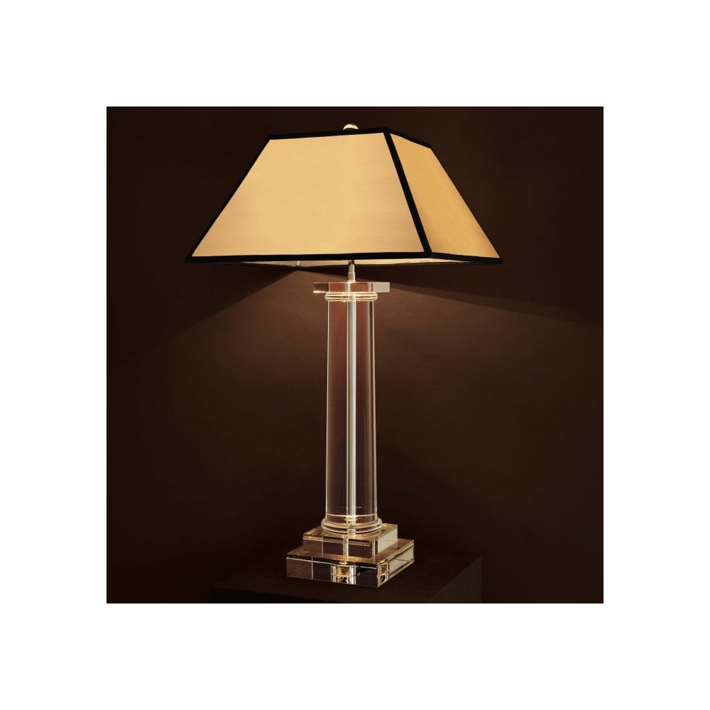 Table Lamp Kensington, Crystal Glass, Nickel Finish