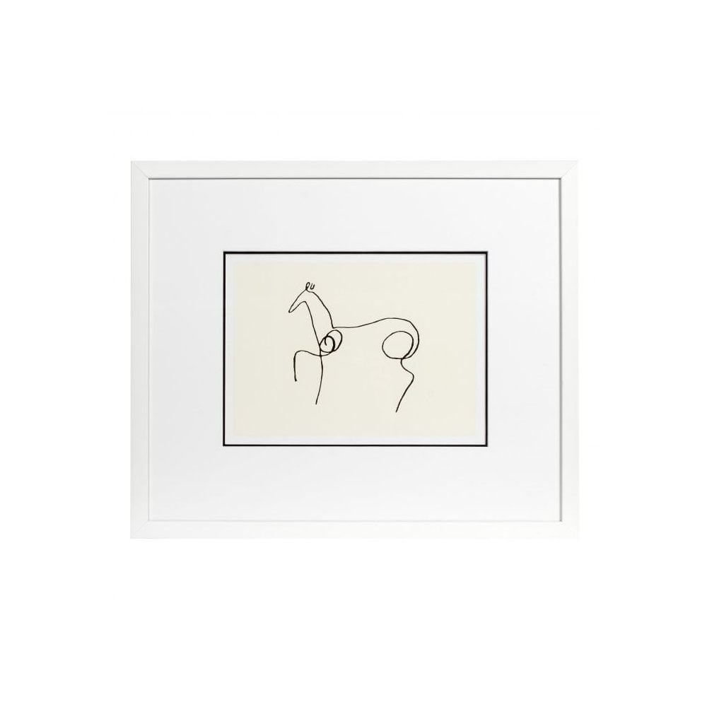 Prints Pablo Picasso set of 2, White Frame, Clear Glass