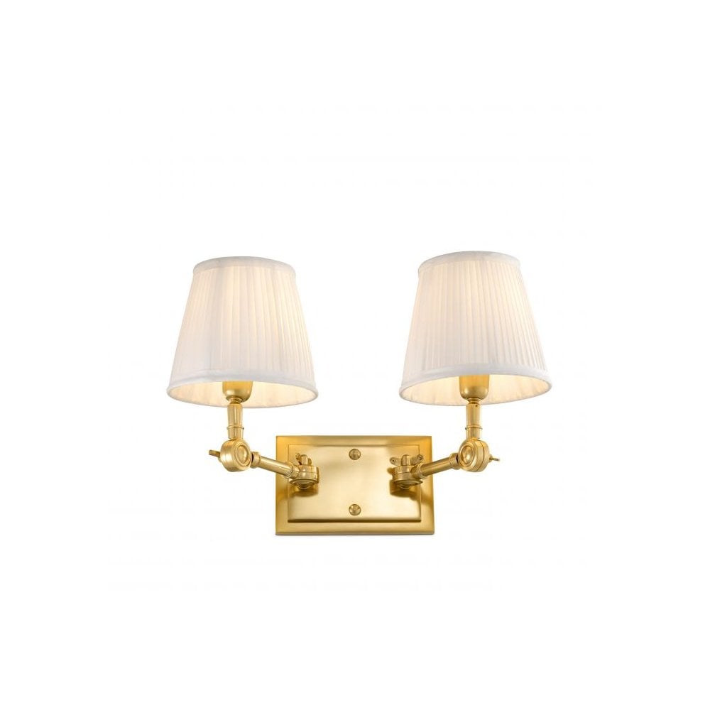 Wall Lamp Wentworth Double, Gold Finish