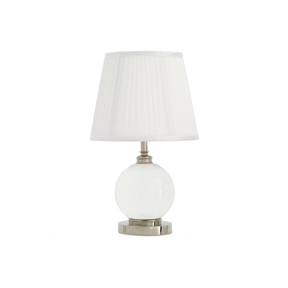 Table Lamp Octavia, Crystal Glass, Nickel Finish