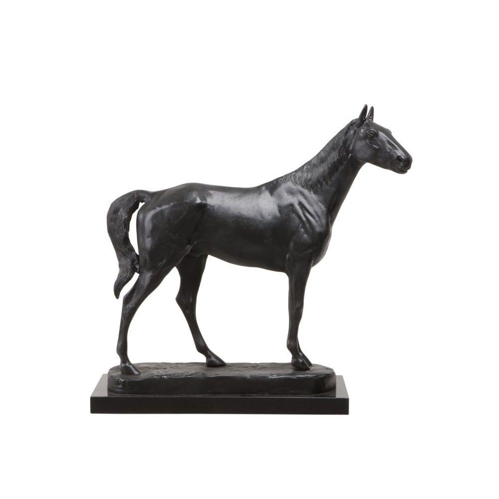 Horse Rodondo, Antique Bronze Finish, Granite Base