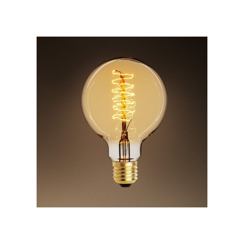 Bulb Globe 60W E27 Set of 6, Gold Antique, Goldline Filament