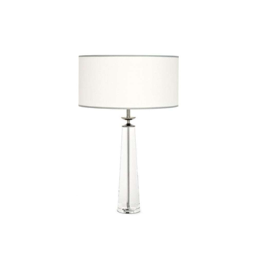 Table Lamp Chaumon, Crystal Glass, Nickel Finish