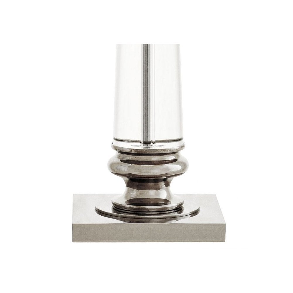 Table Lamp Dylan, Crystal Glass, Nickel Finish