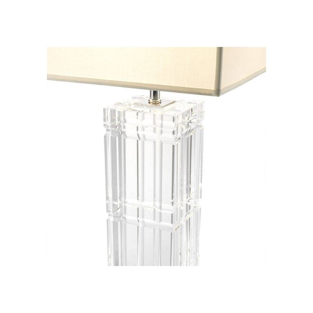 Table Lamp Universal, Crystal Glass, Nickel Finish