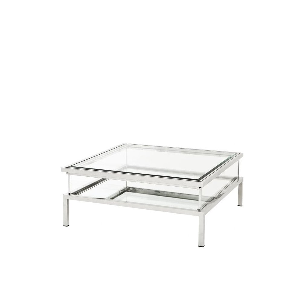 Coffee Table Harvey, Polished Stainless Steel