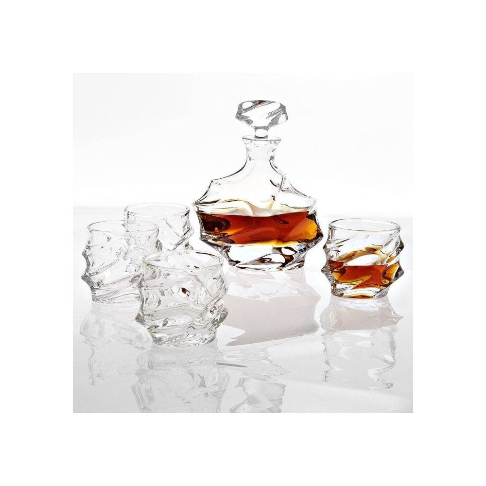 Decanter Gatsby set of 5, Crystal Glass