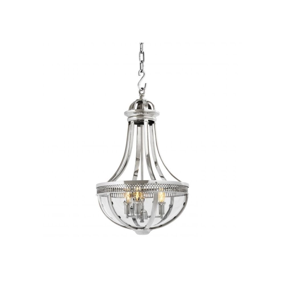 Lantern Capitol Hill S, Nickel Finish, Clear Glass