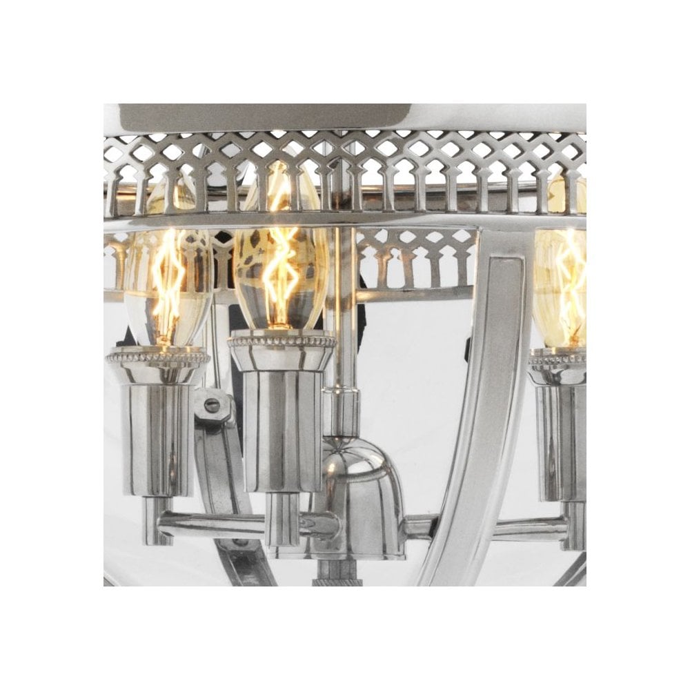 Lantern Capitol Hill S, Nickel Finish, Clear Glass