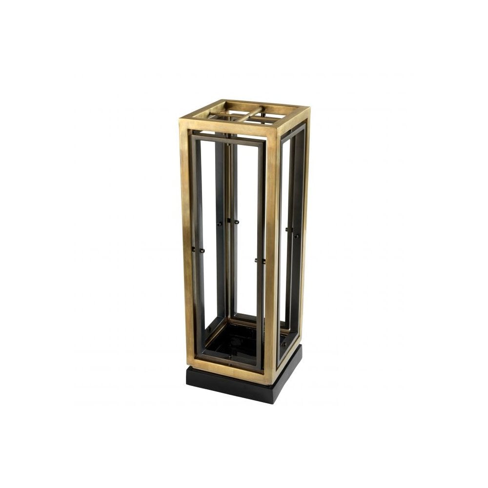 Umbrella Stand Blackrock, Vintage Brass Finish, Gunmetal Finish