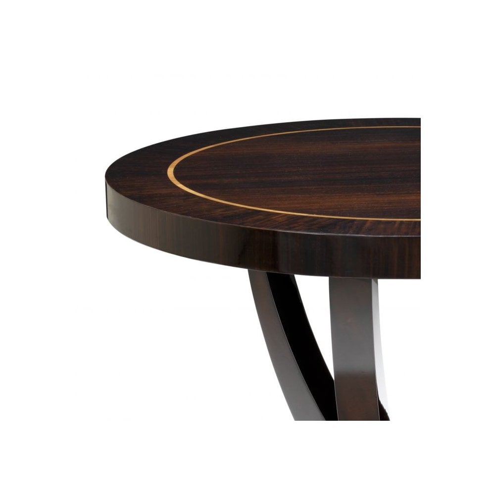 Centre Table Umberto, High Gloss Smoked Eucalyptus Figured Veneer