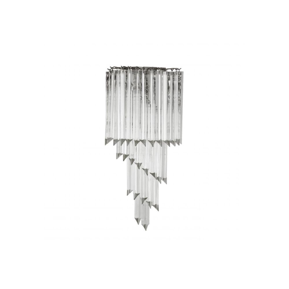 Wall Lamp Marino, Clear Glass, Nickel Finish