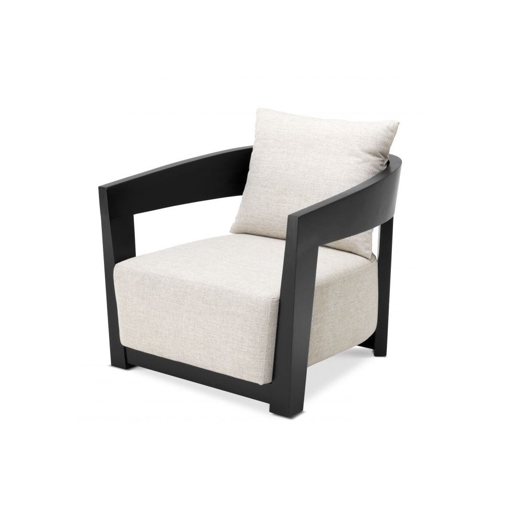 Chair Rubautelli - not fire retardant, Black Finish, Loki Natural