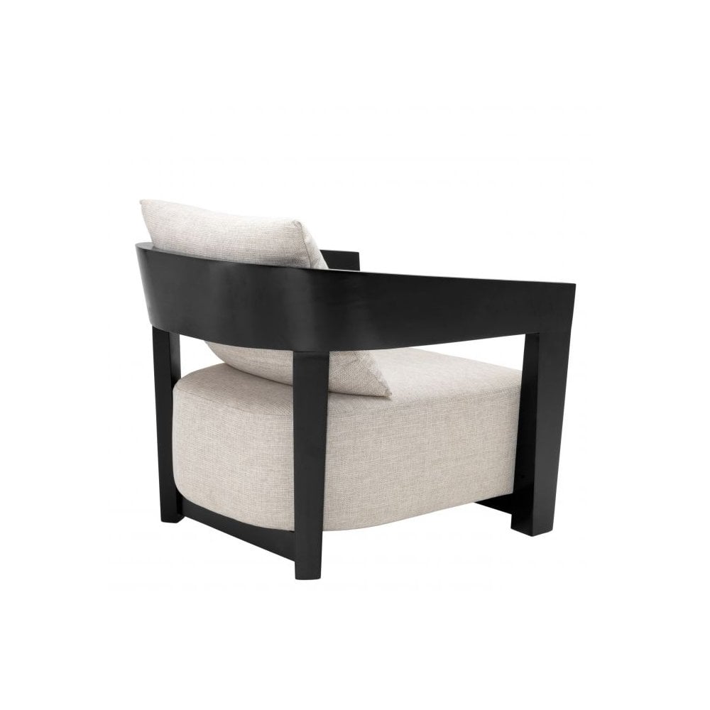 Chair Rubautelli - not fire retardant, Black Finish, Loki Natural