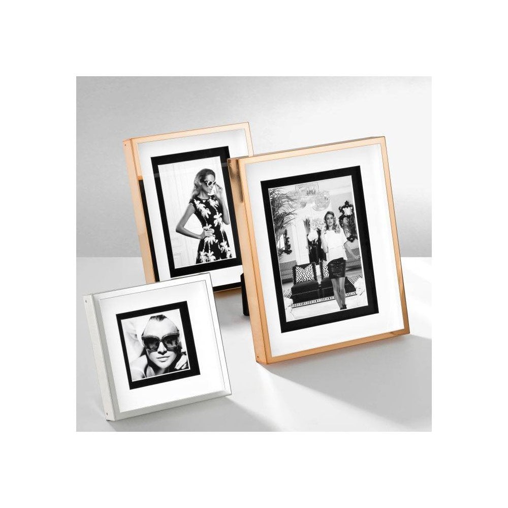 Picture Frame Gramercy L, Rose Gold Finish, Clear Glass