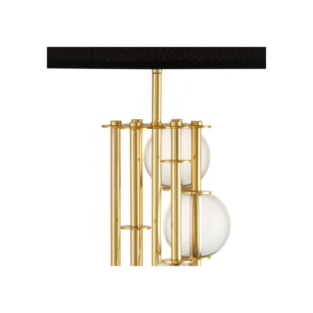 Table Lamp Lorenzo, Gold Finish, Clear Crystal Glass