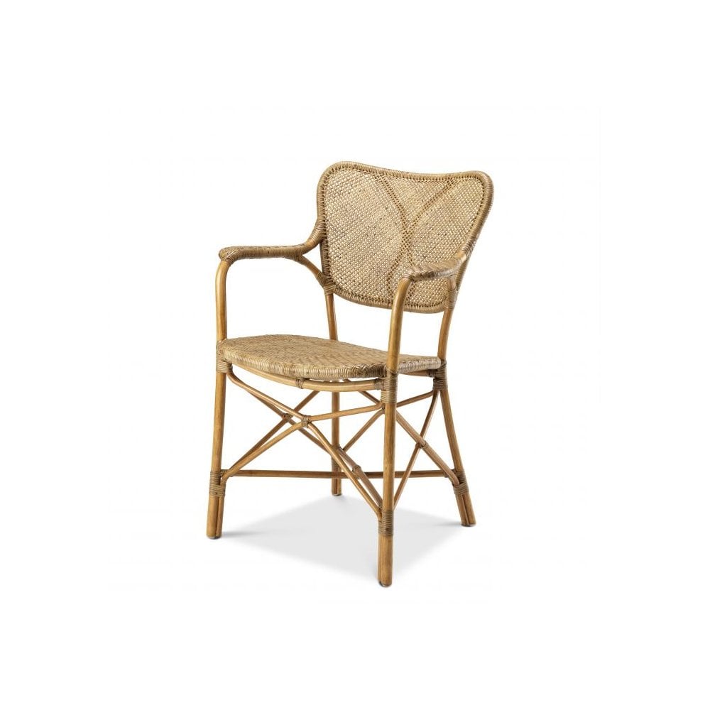 Chair Colony with arm, Rattan, Honey Finish