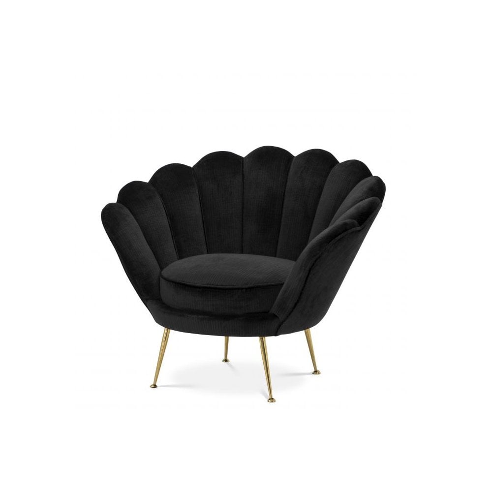 Chair Trapezium, Bolard Black, Brass Legs